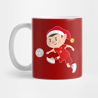 Serbia football Christmas elf. Football World Cup soccer T-Shirt Mug